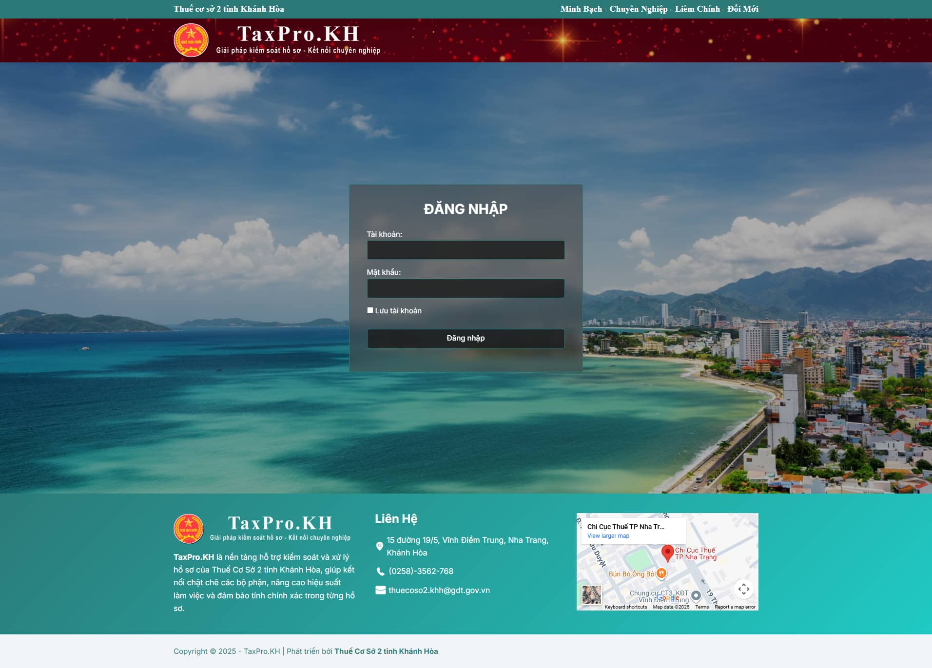 Hướng dẫn đăng nhập - minh họa